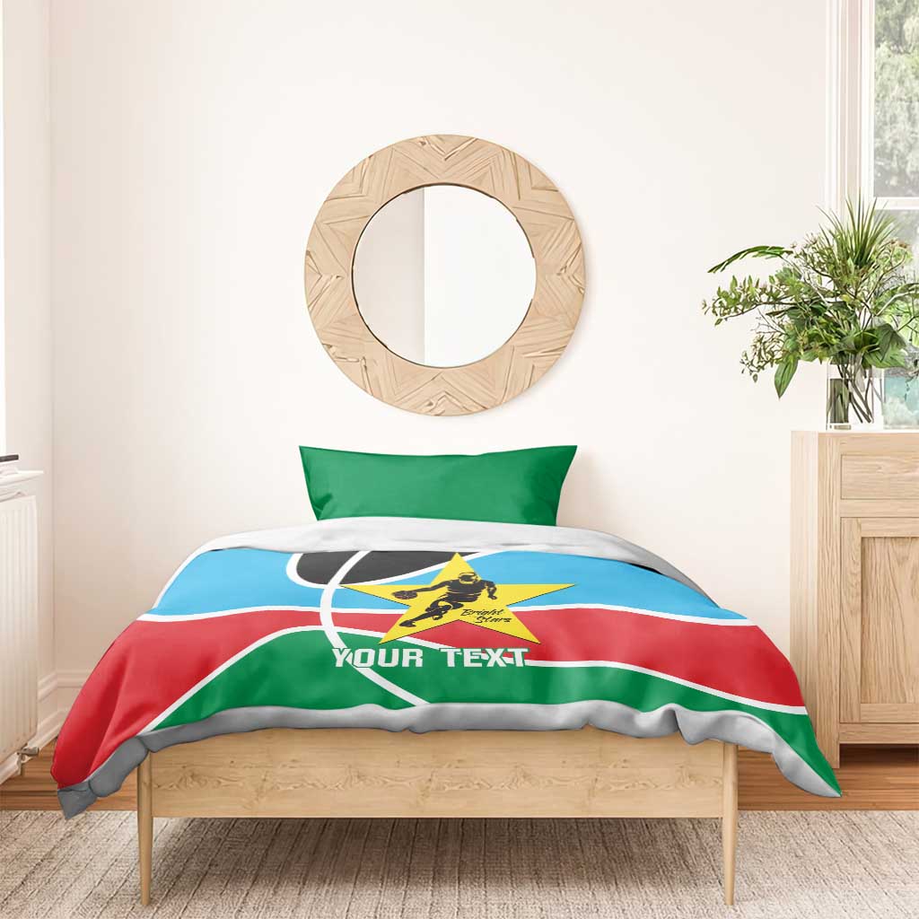 Afro Basketball Custom South Sudan Bedding Set Come On Bright Stars LT14