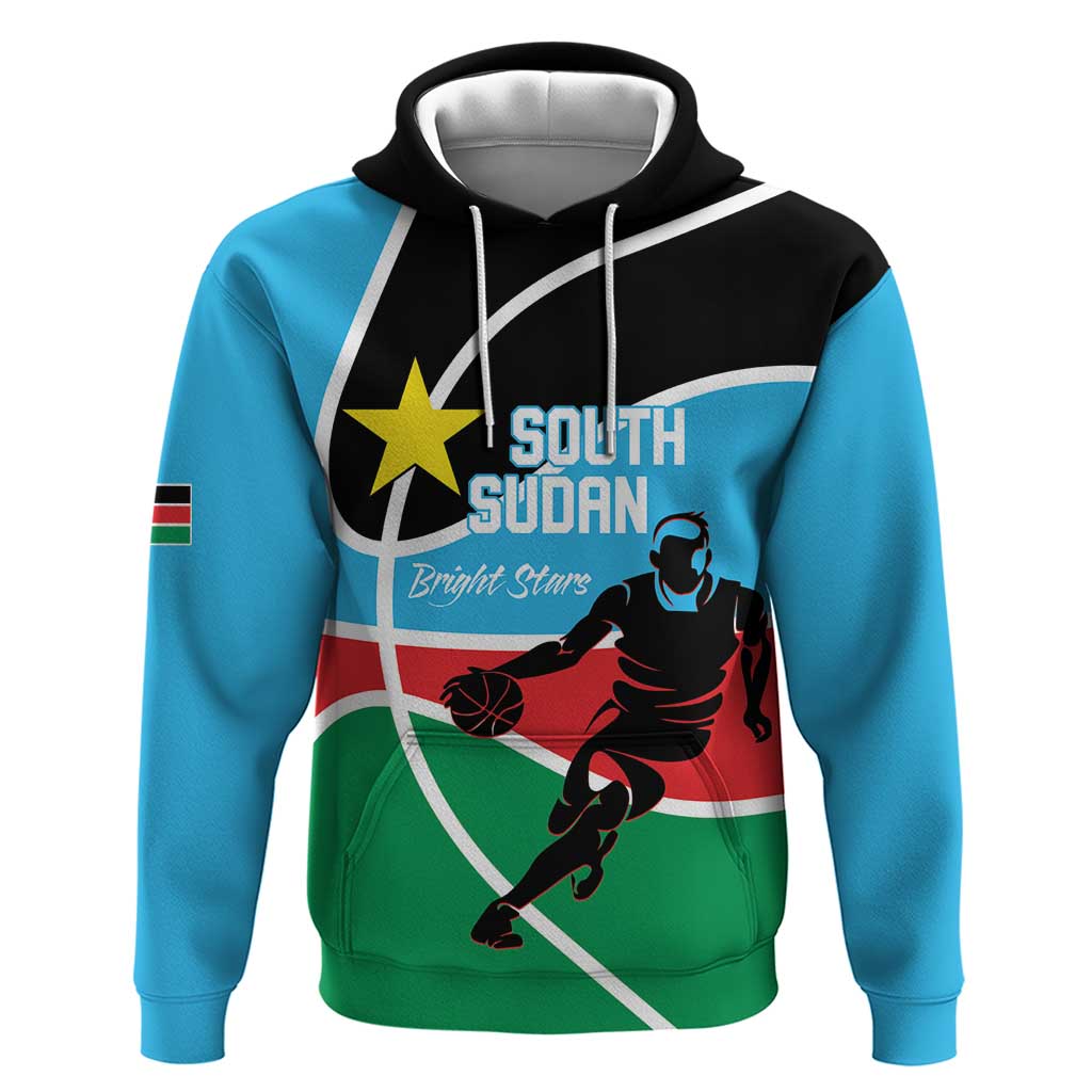 South Sudan Basketball Custom Hoodie Come On Bright Stars LT14
