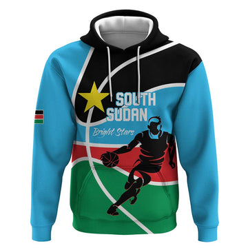 South Sudan Basketball Custom Hoodie Come On Bright Stars LT14