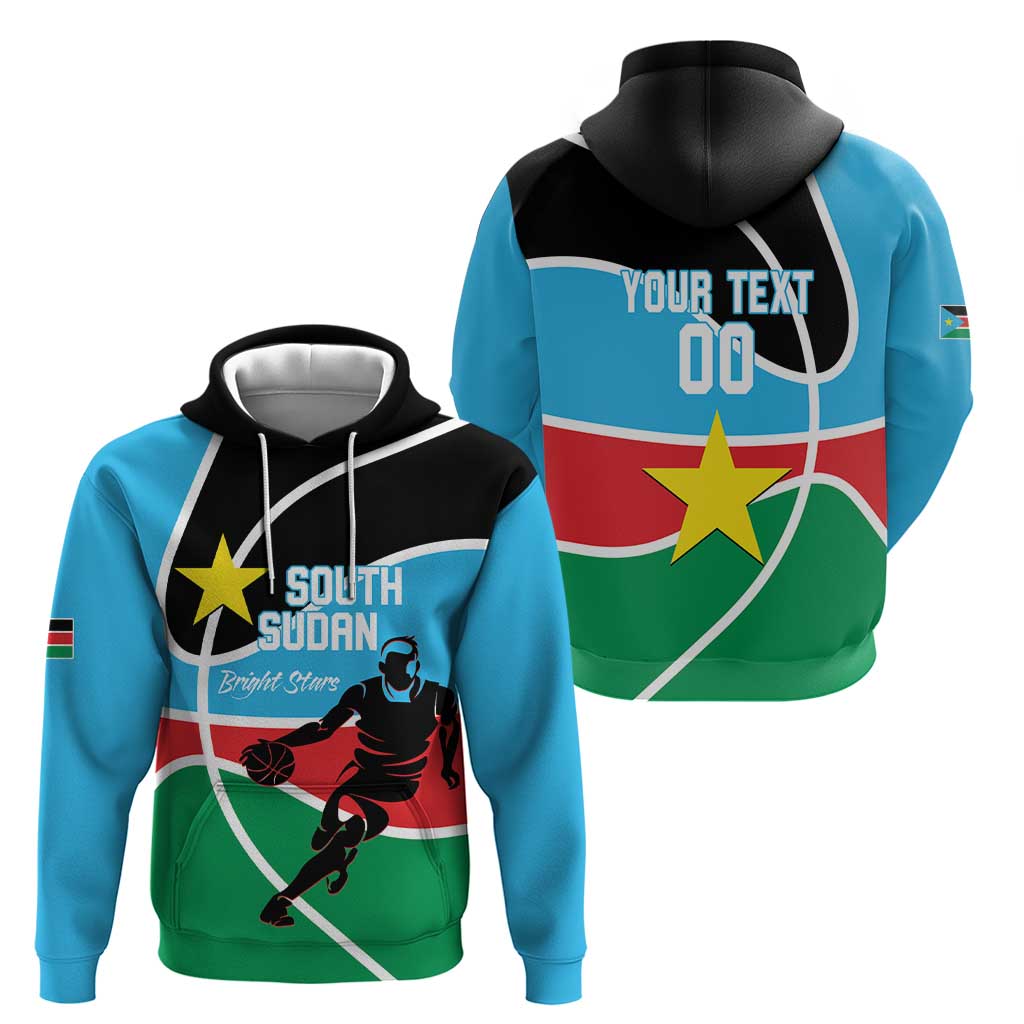 South Sudan Basketball Custom Hoodie Come On Bright Stars LT14