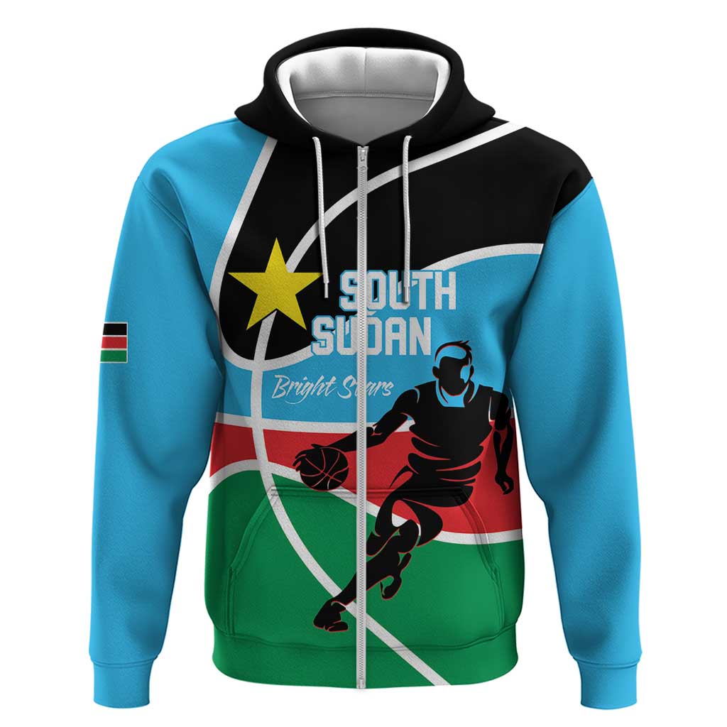 South Sudan Basketball Custom Hoodie Come On Bright Stars LT14