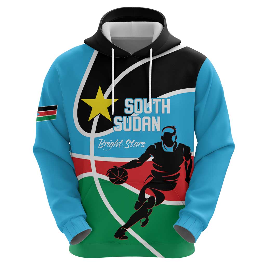 South Sudan Basketball Custom Hoodie Come On Bright Stars LT14