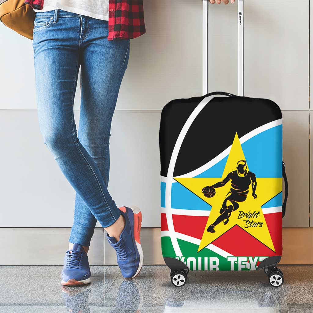 South Sudan Basketball Custom Luggage Cover Come On Bright Stars LT14