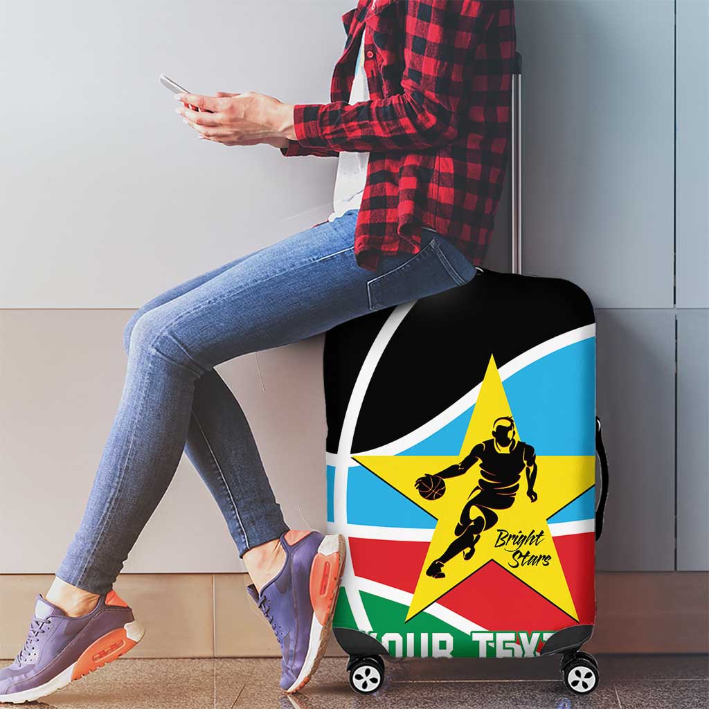 South Sudan Basketball Custom Luggage Cover Come On Bright Stars LT14
