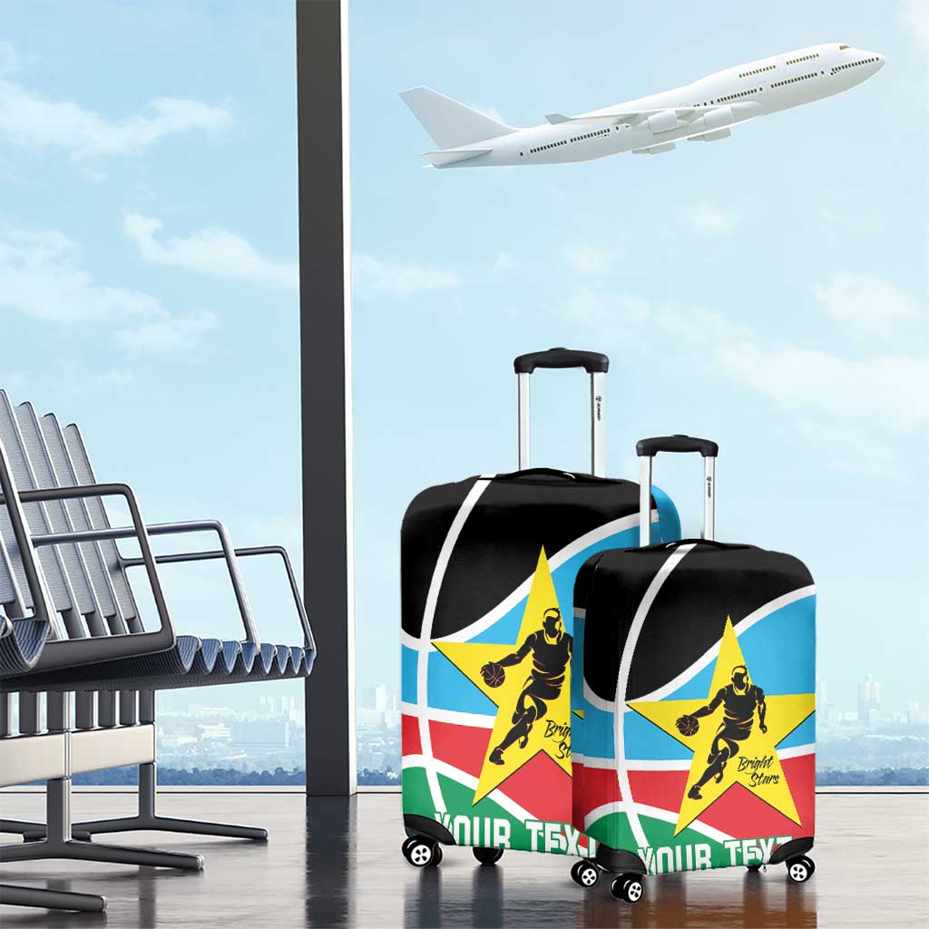 South Sudan Basketball Custom Luggage Cover Come On Bright Stars LT14