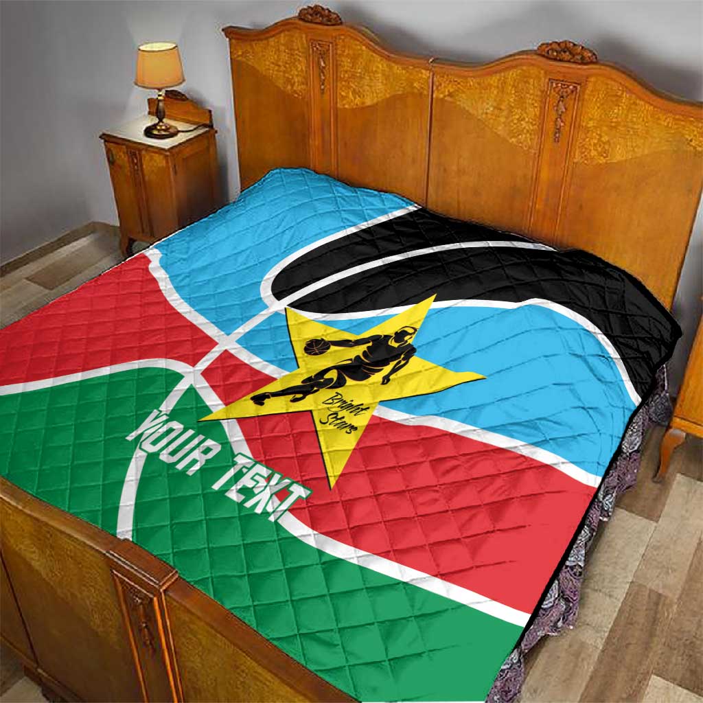 Afro Basketball Custom South Sudan Quilt Come On Bright Stars LT14