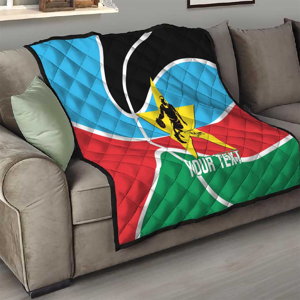 Afro Basketball Custom South Sudan Quilt Come On Bright Stars LT14