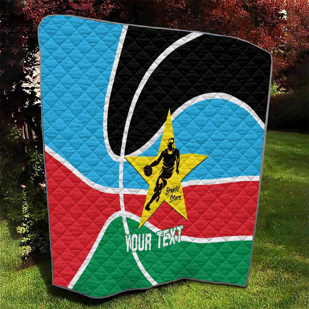 Afro Basketball Custom South Sudan Quilt Come On Bright Stars LT14