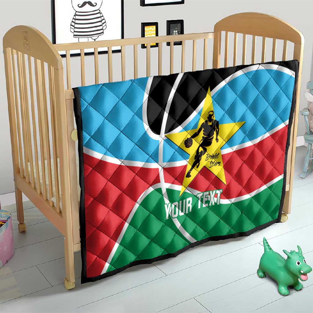 Afro Basketball Custom South Sudan Quilt Come On Bright Stars LT14