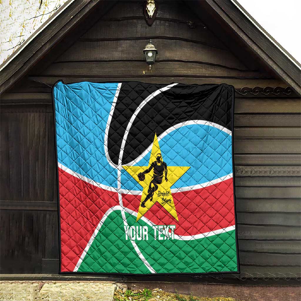 Afro Basketball Custom South Sudan Quilt Come On Bright Stars LT14