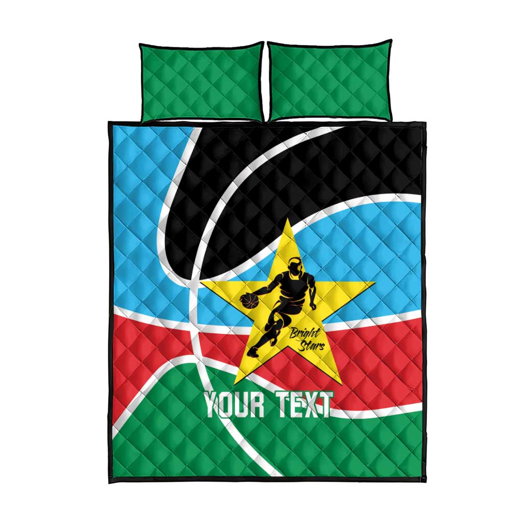 Afro Basketball Custom South Sudan Quilt Bed Set Come On Bright Stars LT14