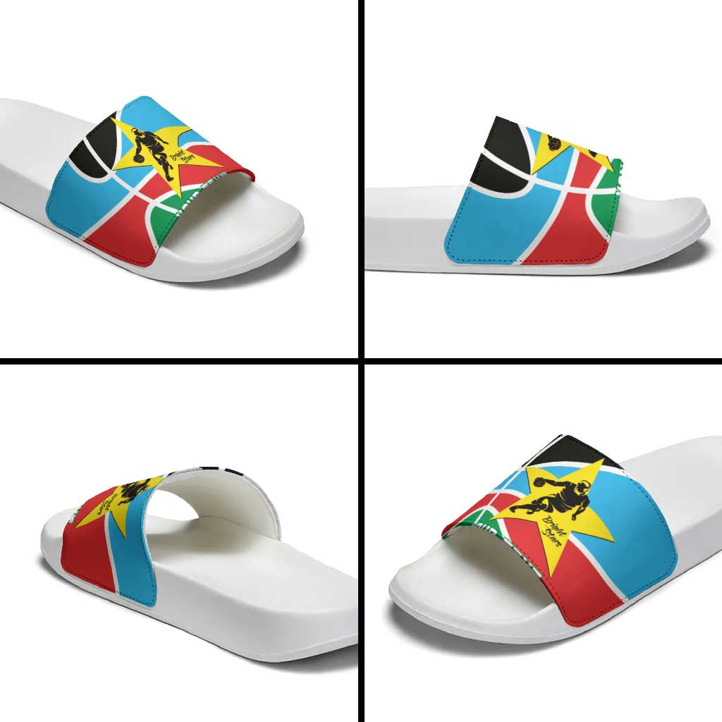 South Sudan Basketball Custom Slide Sandals Come On Bright Stars LT14