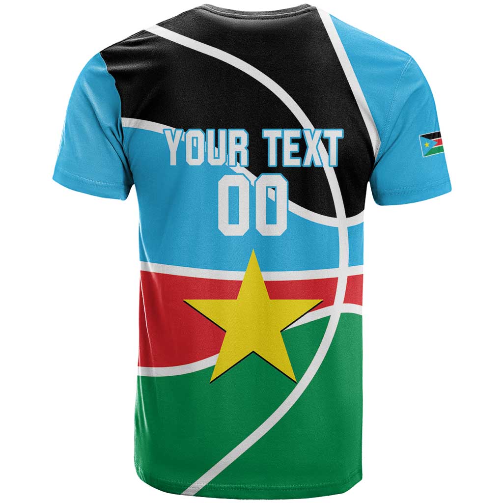 Afro Basketball Custom South Sudan T shirt Come On Bright Stars LT14