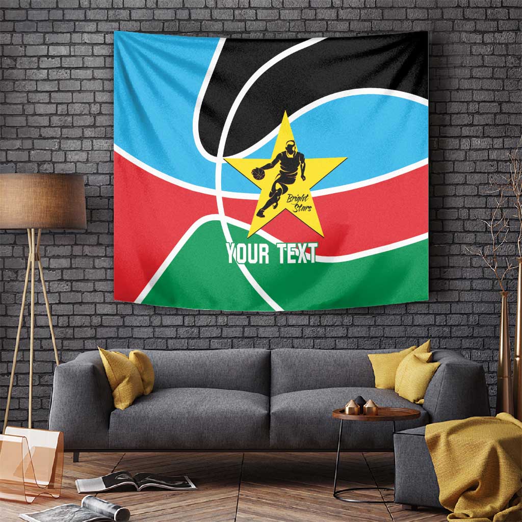 Afro Basketball Custom South Sudan Tapestry Come On Bright Stars LT14
