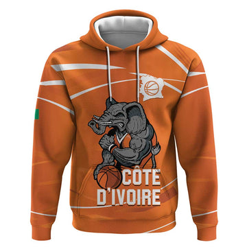 Ivory Coast Basketball Custom Hoodie Allez Les Elephants LT14