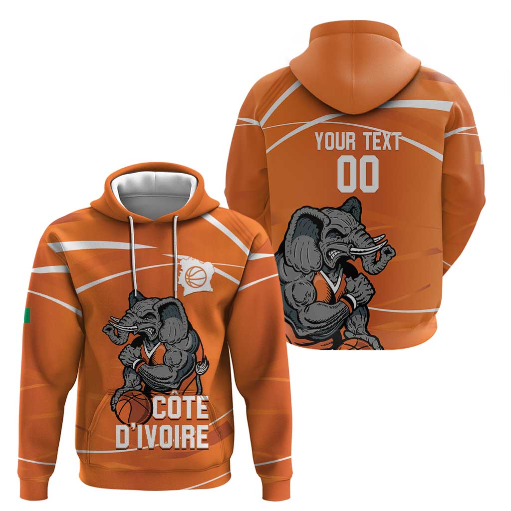 Ivory Coast Basketball Custom Hoodie Allez Les Elephants LT14