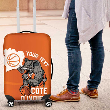 Ivory Coast Basketball Custom Luggage Cover Allez Les Elephants LT14