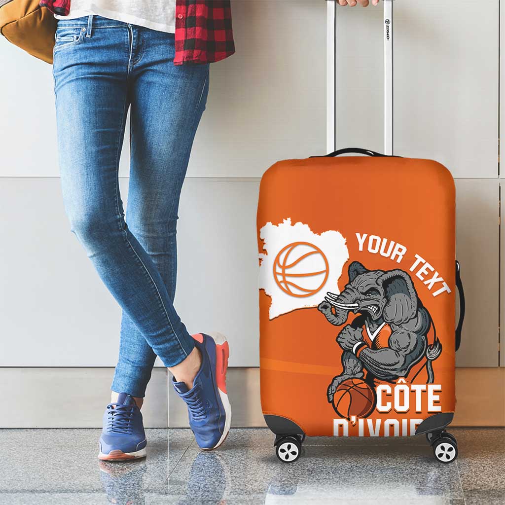 Ivory Coast Basketball Custom Luggage Cover Allez Les Elephants LT14