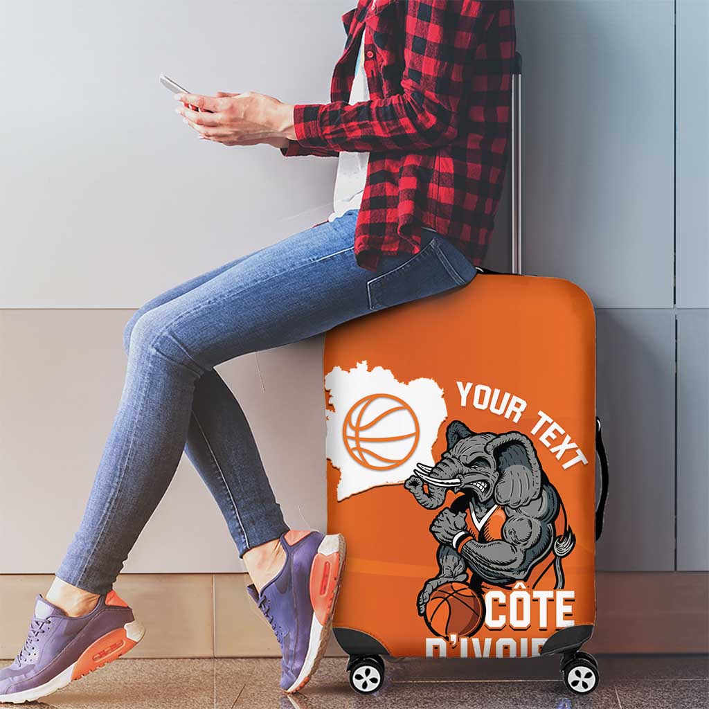 Ivory Coast Basketball Custom Luggage Cover Allez Les Elephants LT14