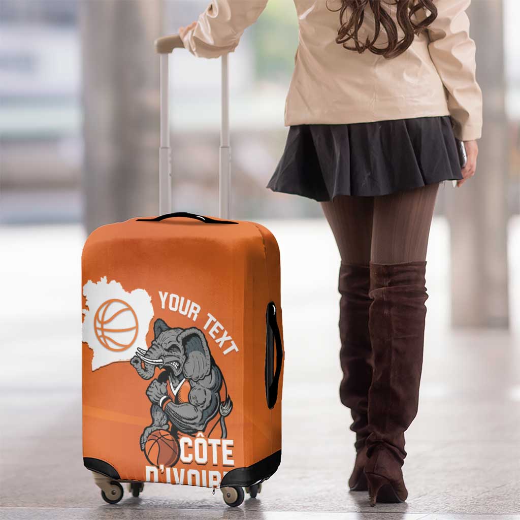 Ivory Coast Basketball Custom Luggage Cover Allez Les Elephants LT14