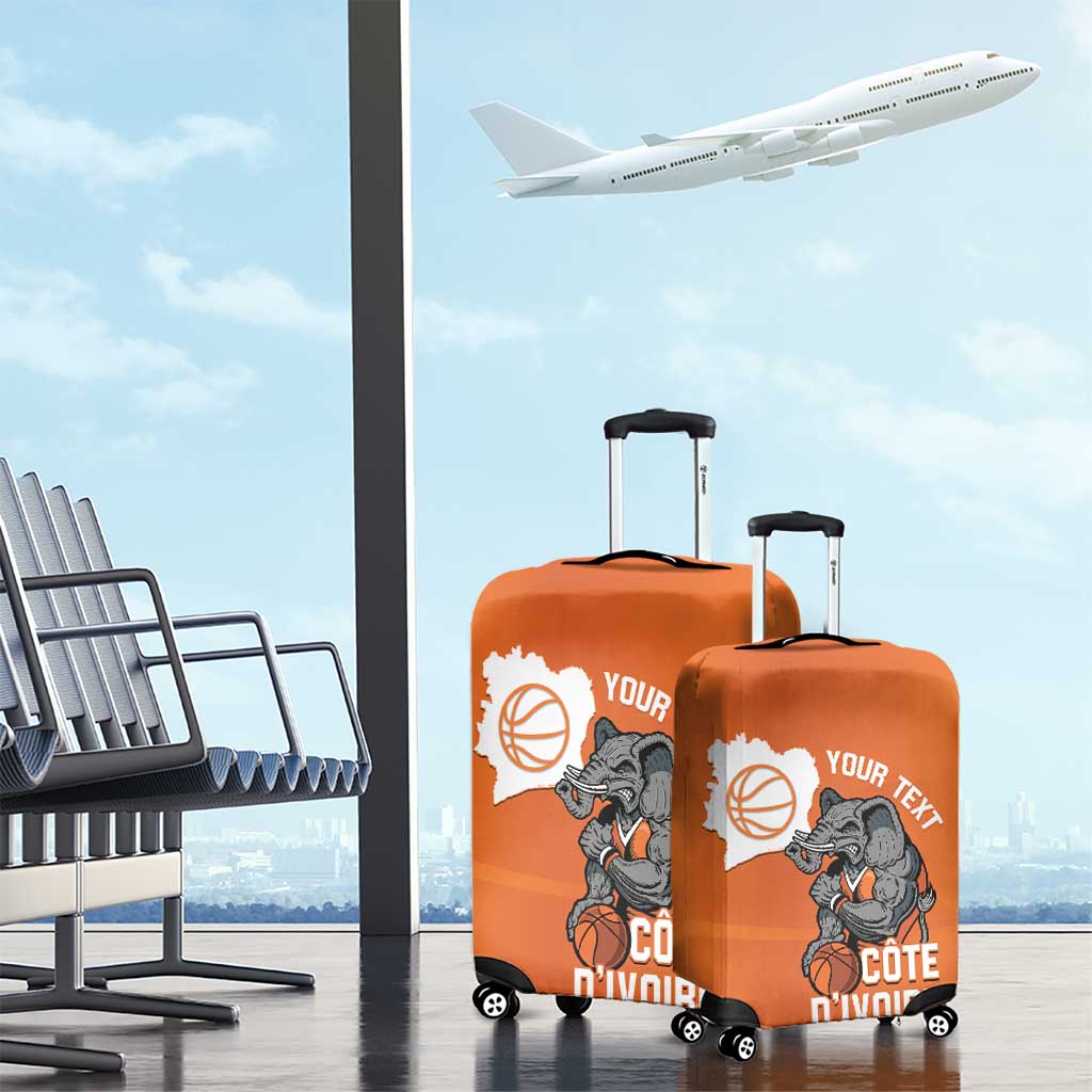 Ivory Coast Basketball Custom Luggage Cover Allez Les Elephants LT14