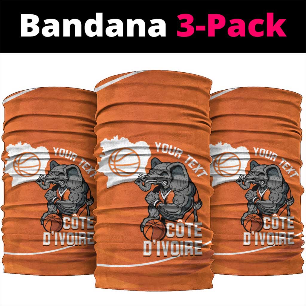 Ivory Coast Basketball Custom Neck Gaiter Allez Les Elephants LT14