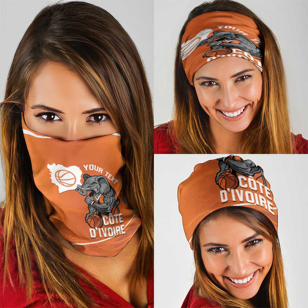 Ivory Coast Basketball Custom Neck Gaiter Allez Les Elephants LT14