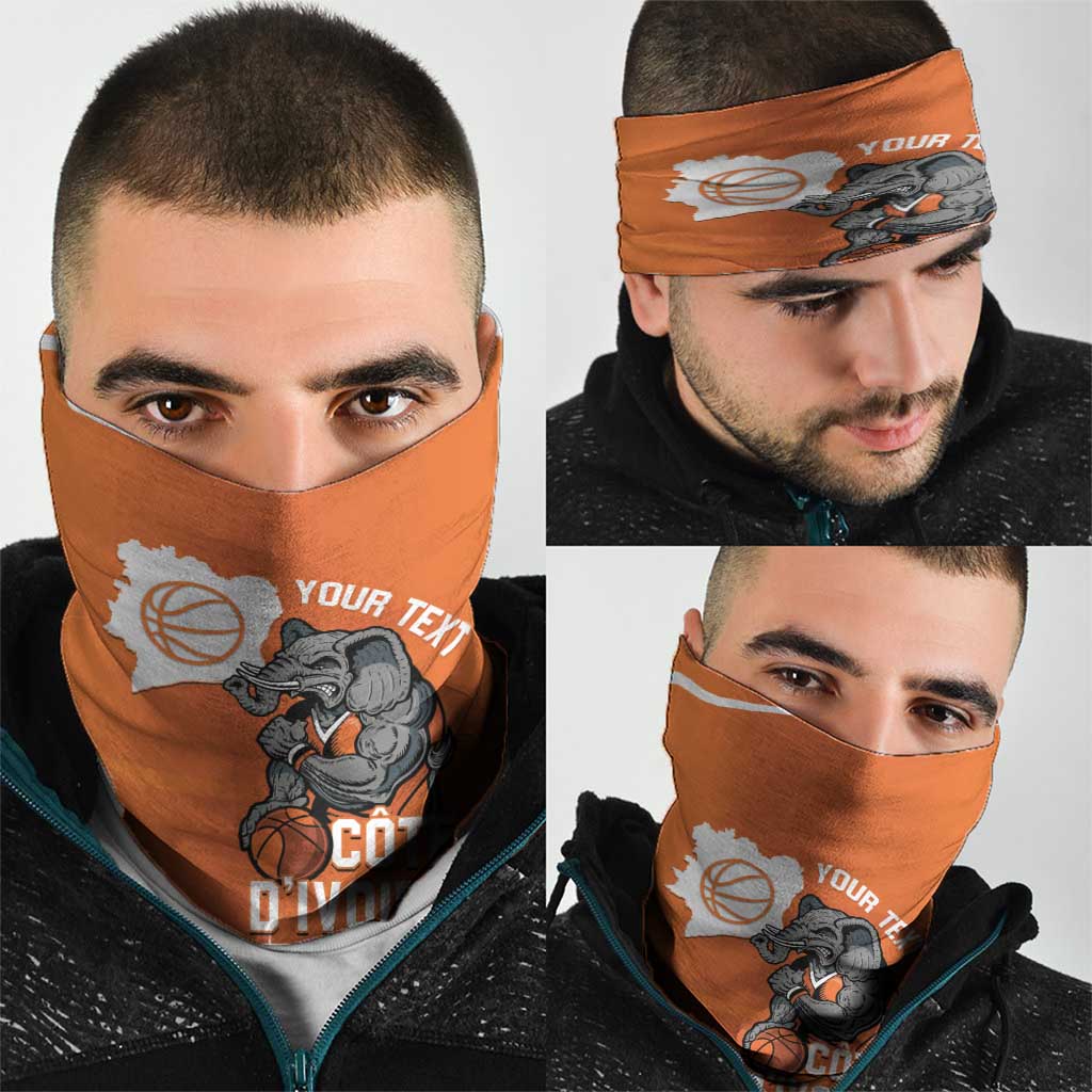 Ivory Coast Basketball Custom Neck Gaiter Allez Les Elephants LT14