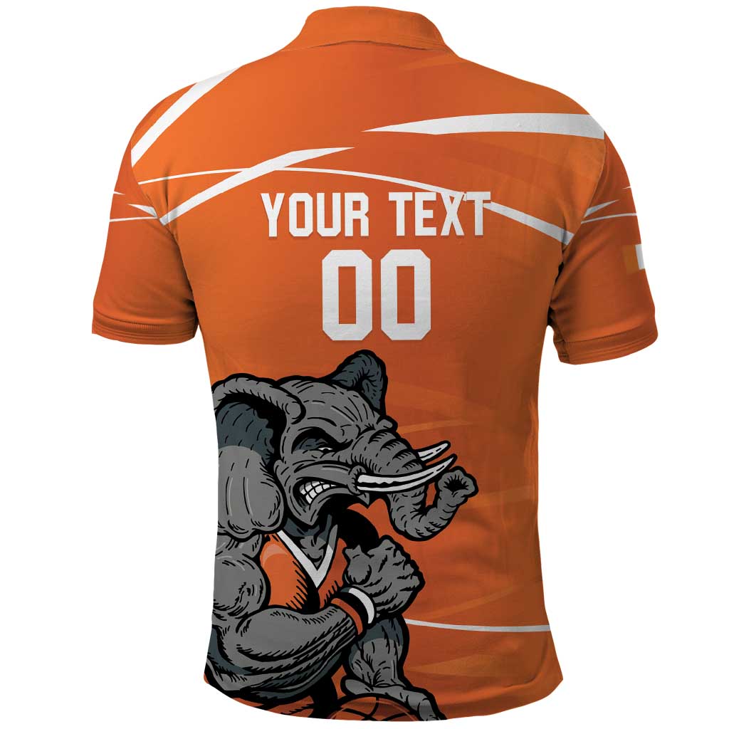 Ivory Coast Basketball Custom Polo Shirt Allez Les Elephants LT14