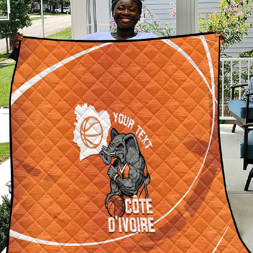 Afro Basketball Custom Ivory Coast Quilt Allez Les Elephants LT14