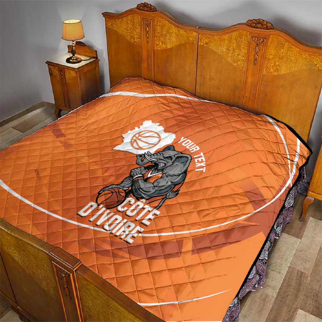Afro Basketball Custom Ivory Coast Quilt Allez Les Elephants LT14
