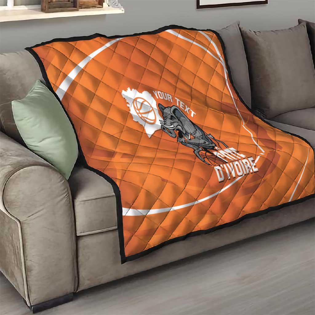 Afro Basketball Custom Ivory Coast Quilt Allez Les Elephants LT14