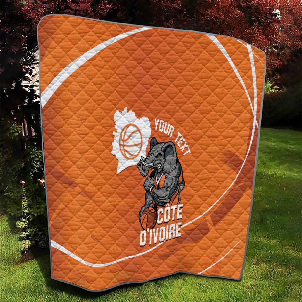 Afro Basketball Custom Ivory Coast Quilt Allez Les Elephants LT14