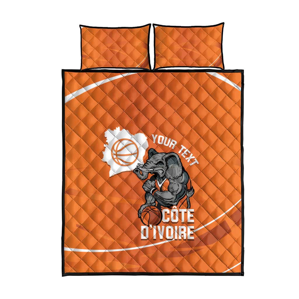 Afro Basketball Custom Ivory Coast Quilt Bed Set Allez Les Elephants LT14