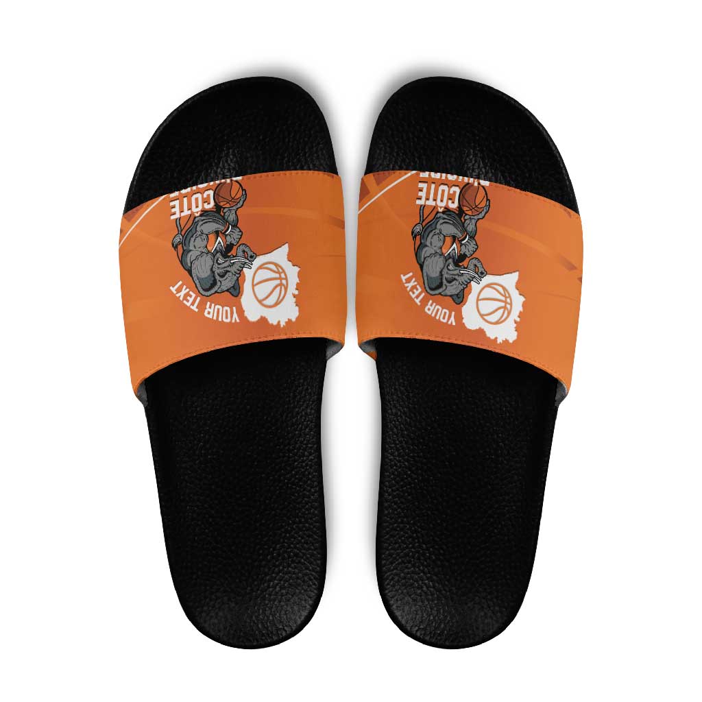 Ivory Coast Basketball Custom Slide Sandals Allez Les Elephants LT14