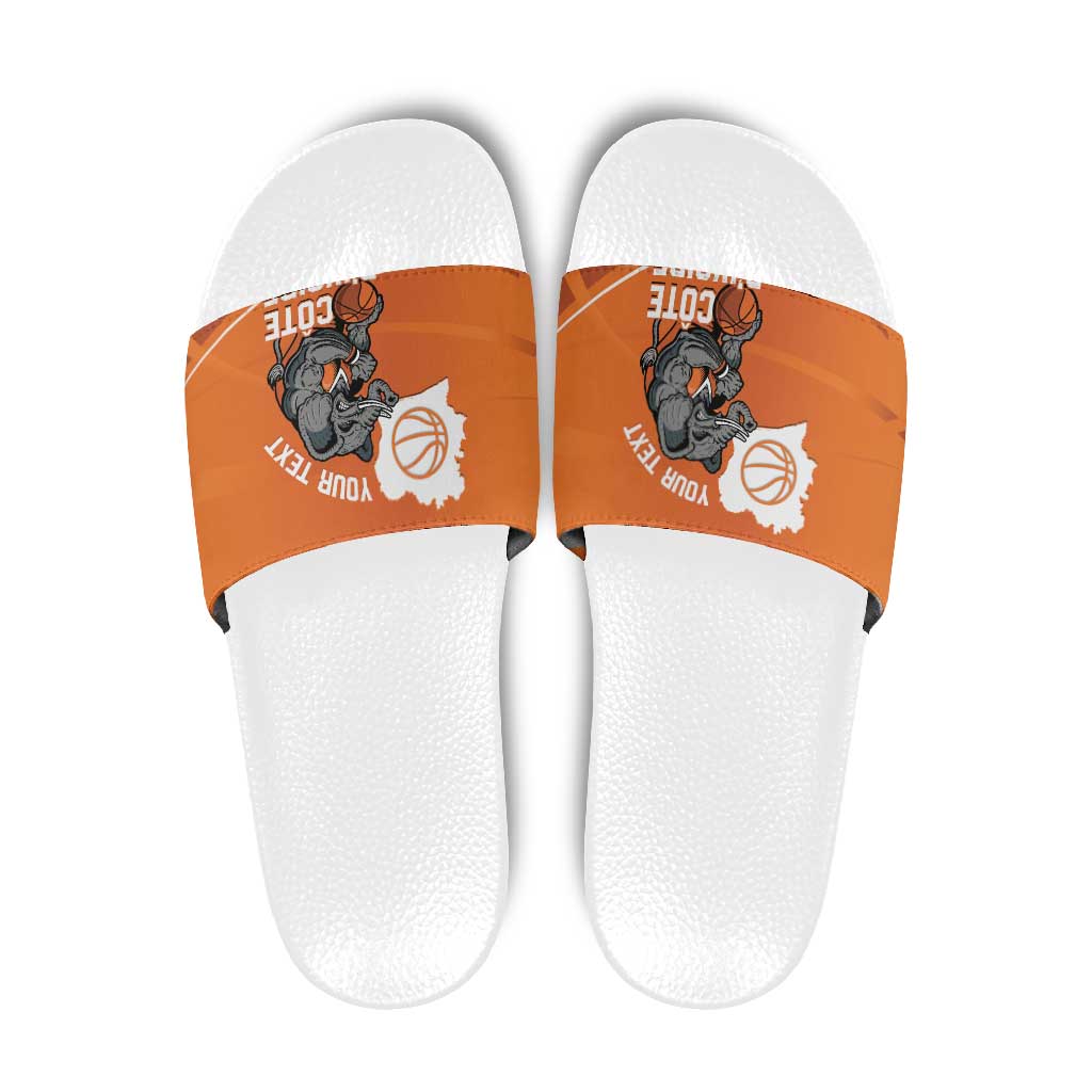 Ivory Coast Basketball Custom Slide Sandals Allez Les Elephants LT14