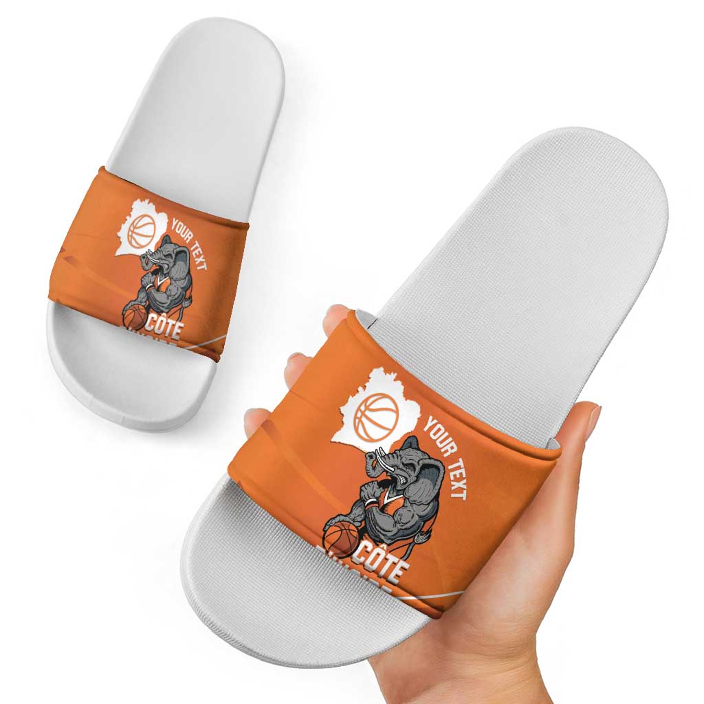 Ivory Coast Basketball Custom Slide Sandals Allez Les Elephants LT14