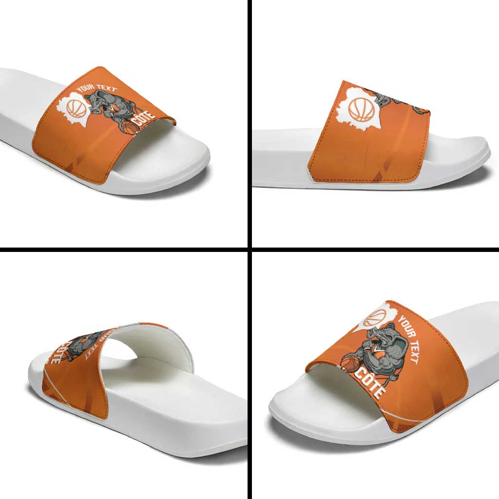 Ivory Coast Basketball Custom Slide Sandals Allez Les Elephants LT14