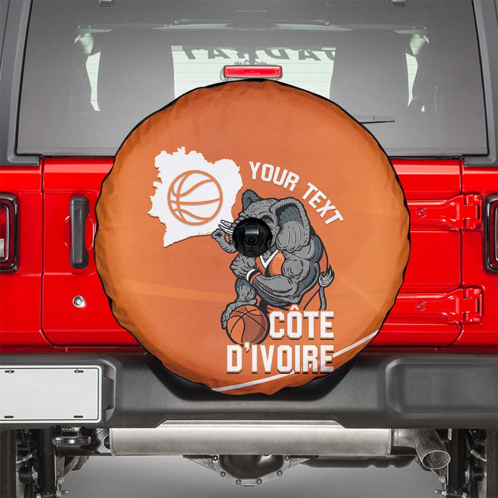 Ivory Coast Basketball Custom Spare Tire Cover Allez Les Elephants LT14