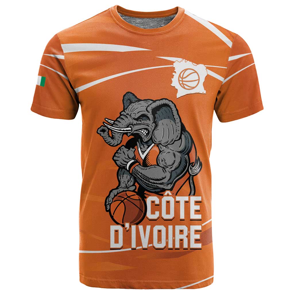 Afro Basketball Custom Ivory Coast T shirt Allez Les Elephants LT14