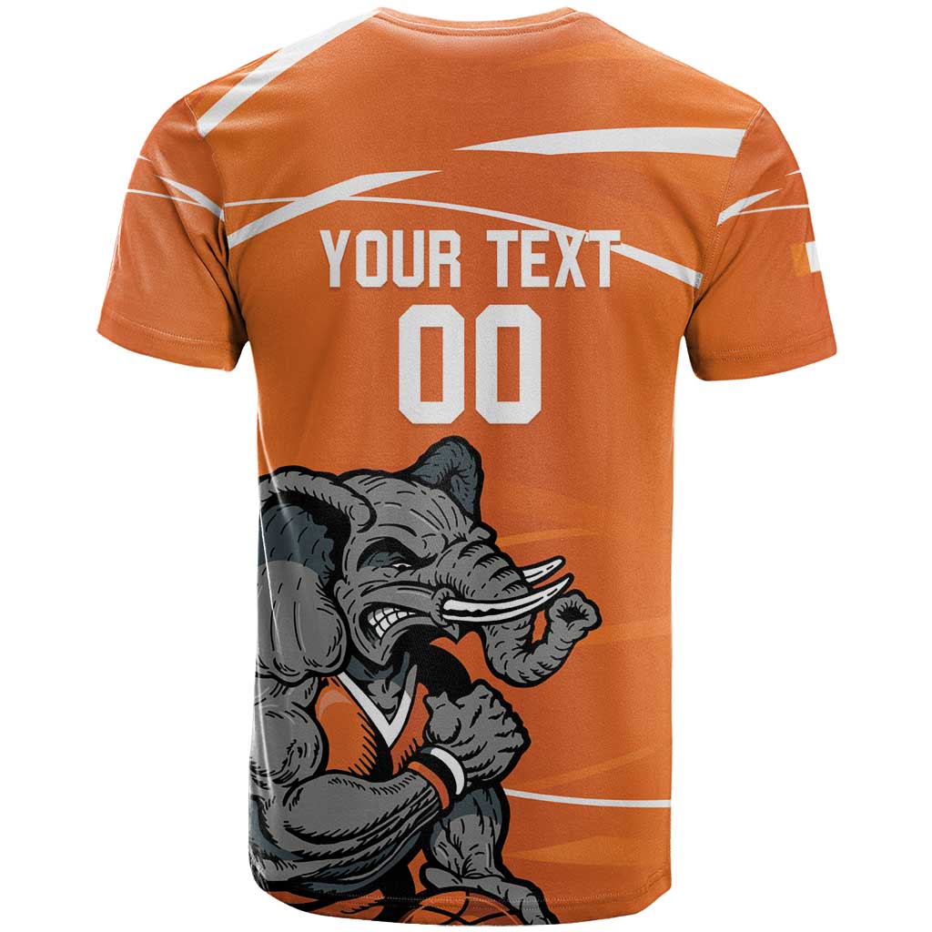 Afro Basketball Custom Ivory Coast T shirt Allez Les Elephants LT14