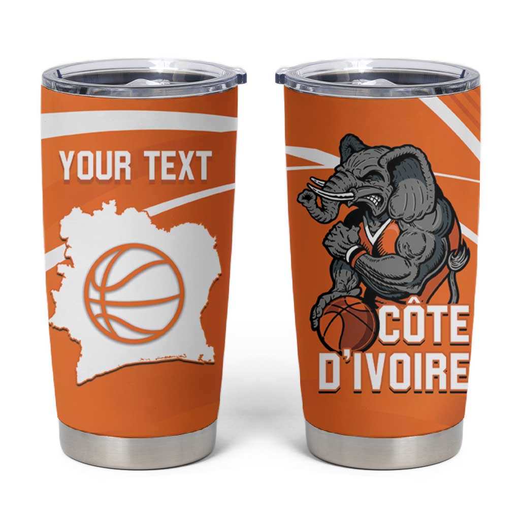 Afro Basketball Custom Ivory Coast Tumbler Cup Allez Les Elephants LT14