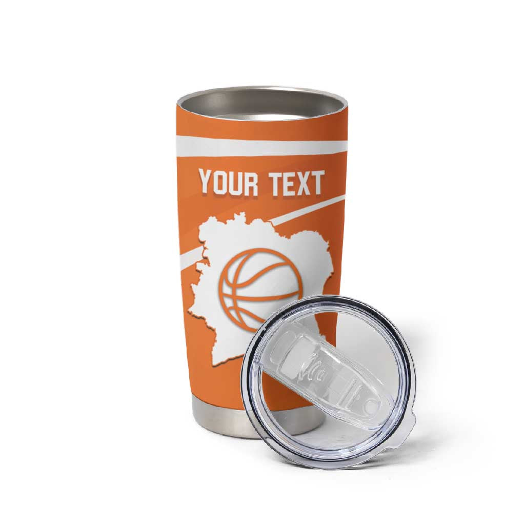 Afro Basketball Custom Ivory Coast Tumbler Cup Allez Les Elephants LT14