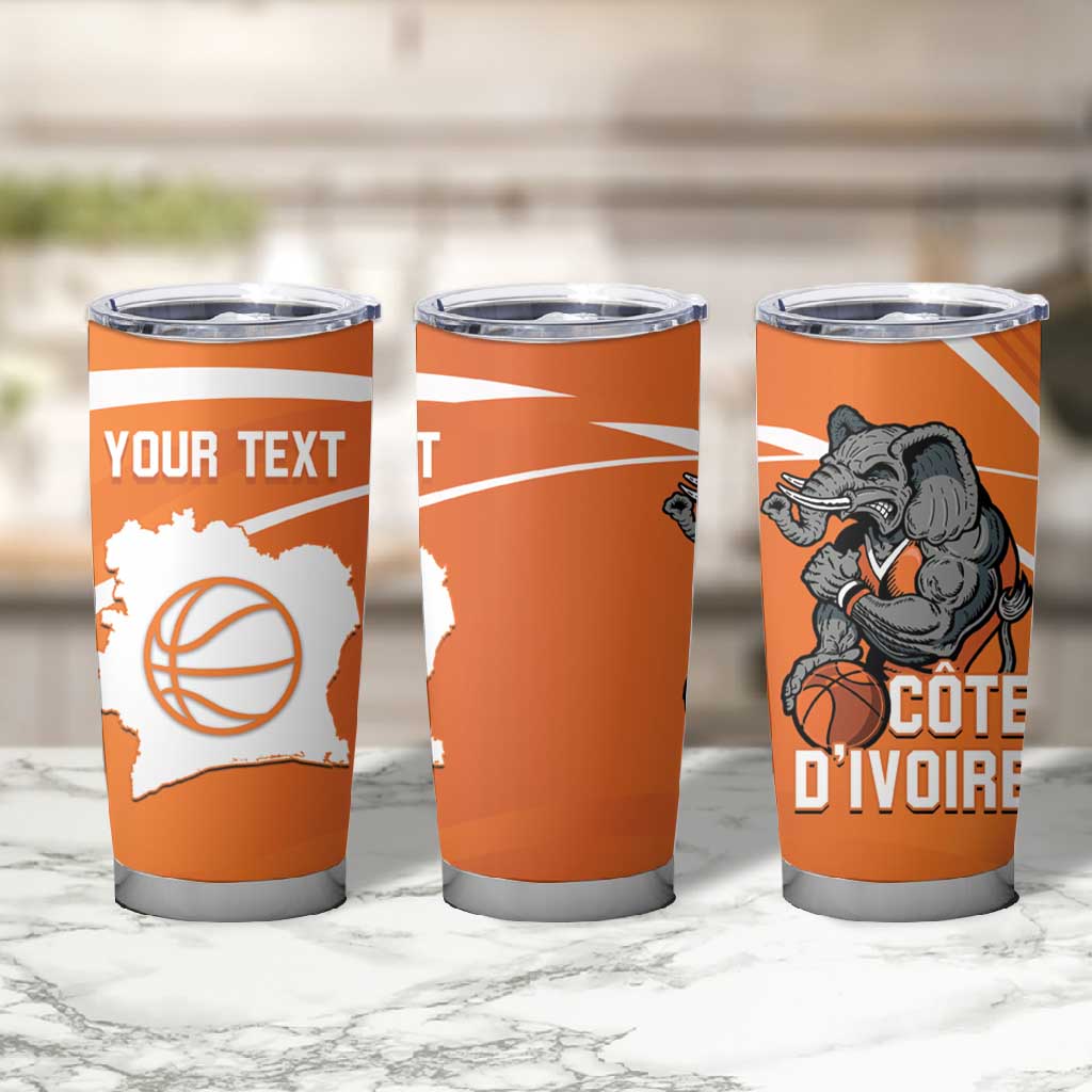 Afro Basketball Custom Ivory Coast Tumbler Cup Allez Les Elephants LT14
