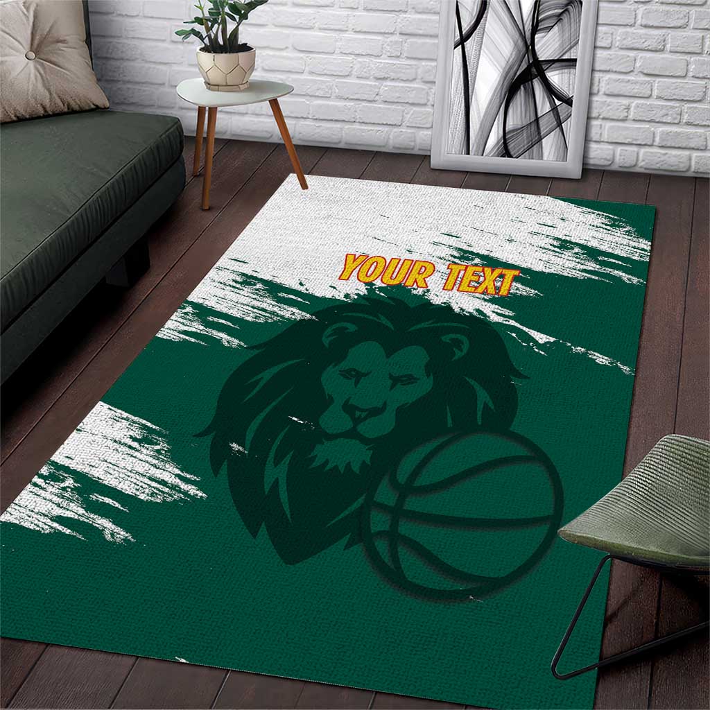 Afro Basketball Custom Cameroon Area Rug Come On Indomitable Lions LT14