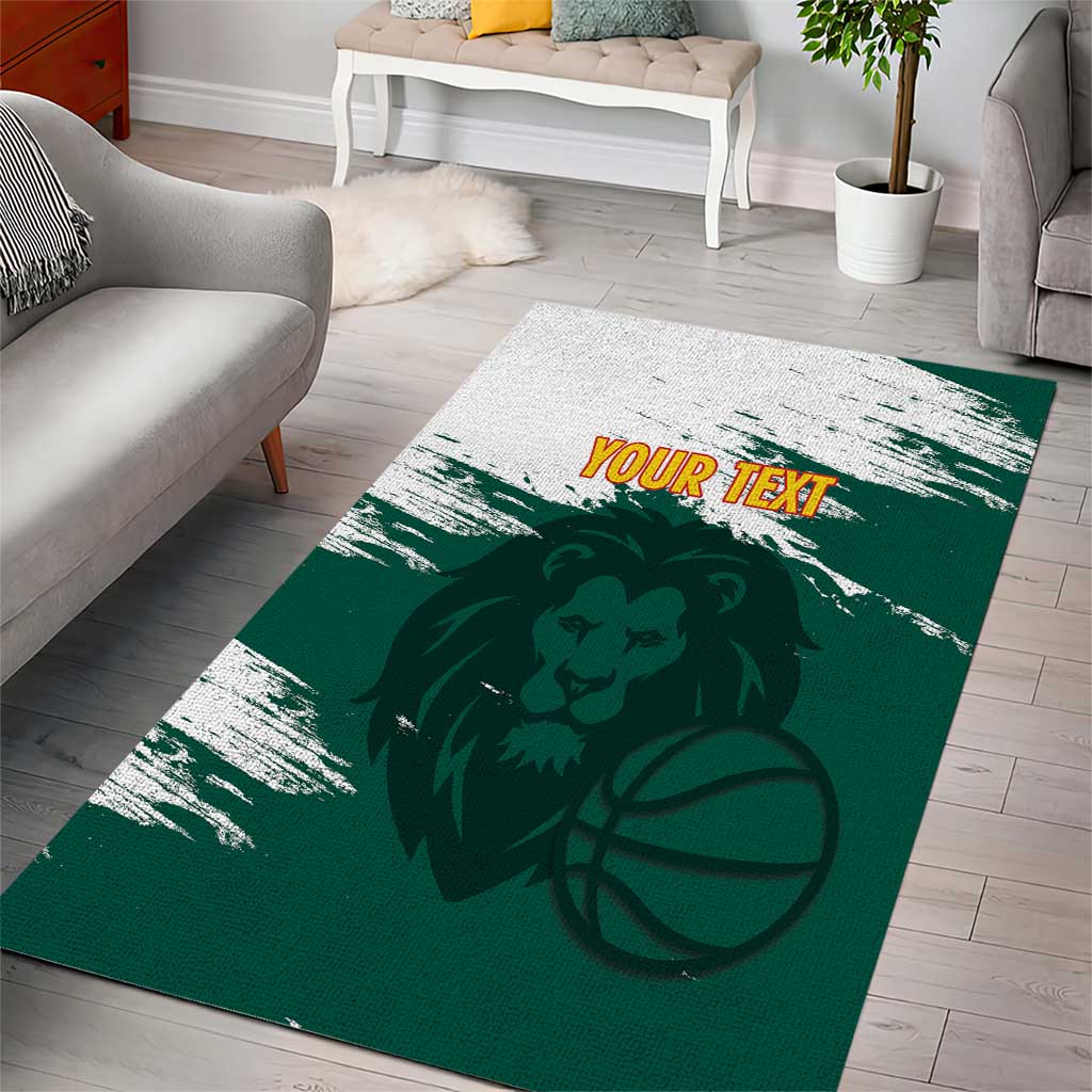 Afro Basketball Custom Cameroon Area Rug Come On Indomitable Lions LT14