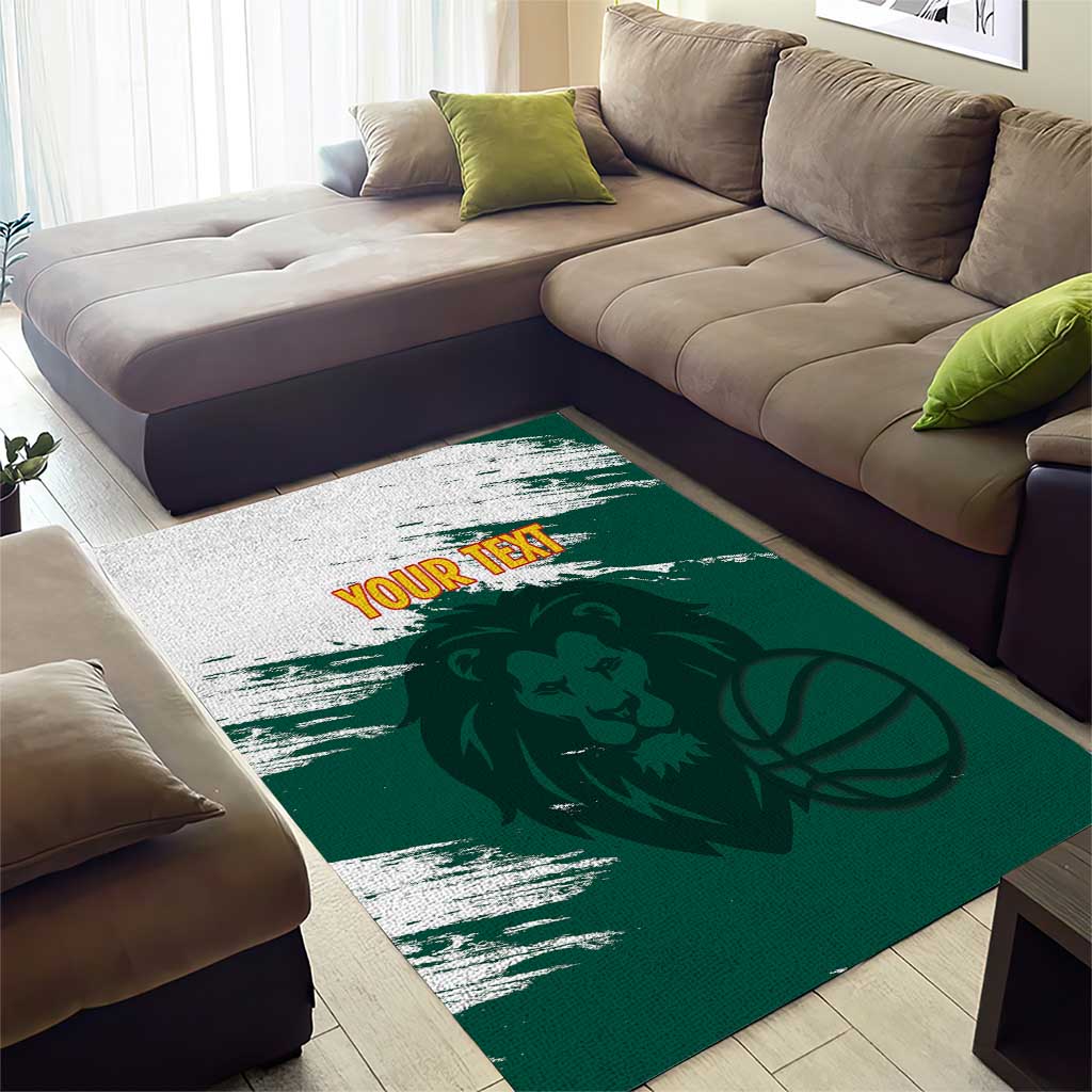 Afro Basketball Custom Cameroon Area Rug Come On Indomitable Lions LT14