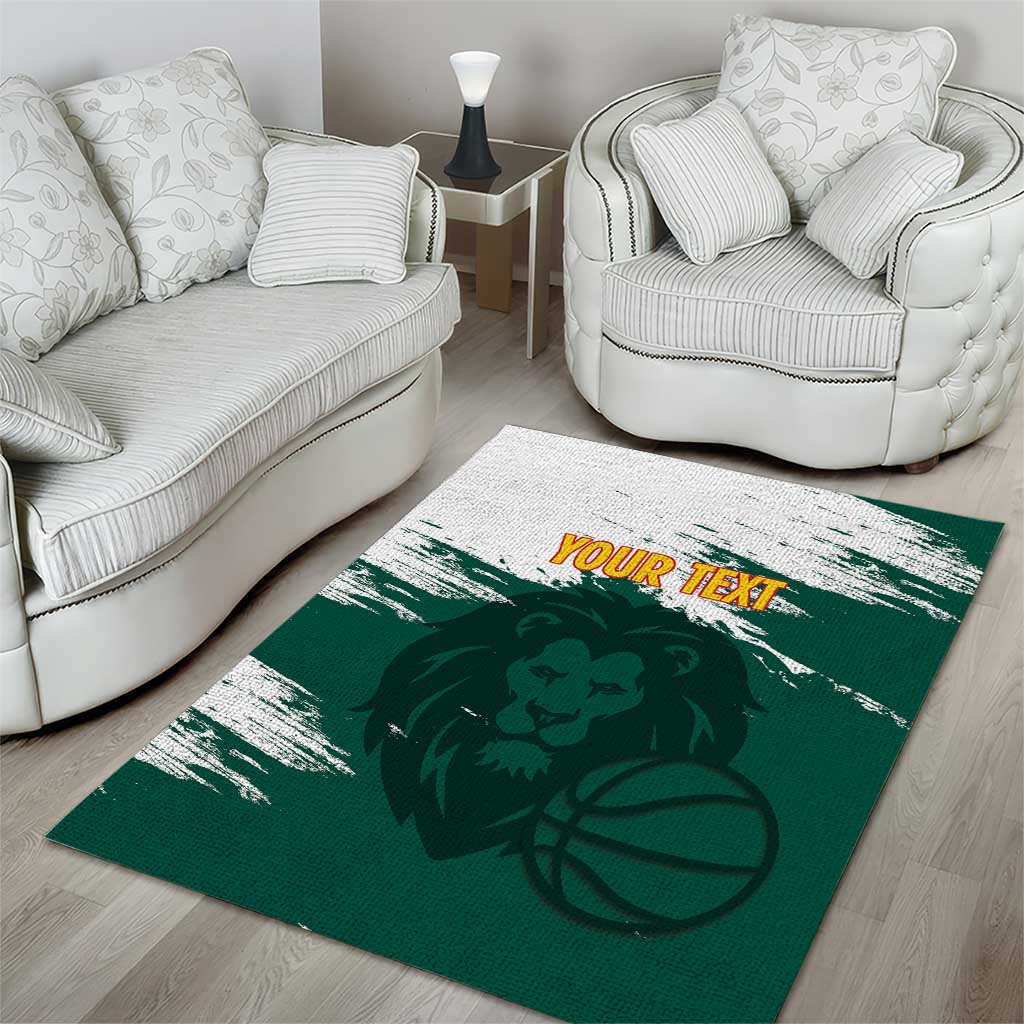 Afro Basketball Custom Cameroon Area Rug Come On Indomitable Lions LT14