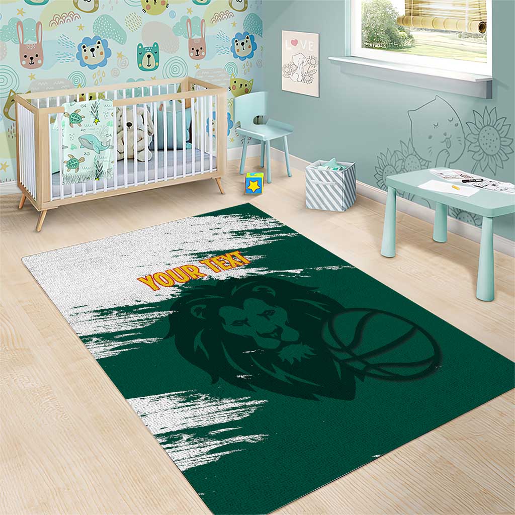 Afro Basketball Custom Cameroon Area Rug Come On Indomitable Lions LT14