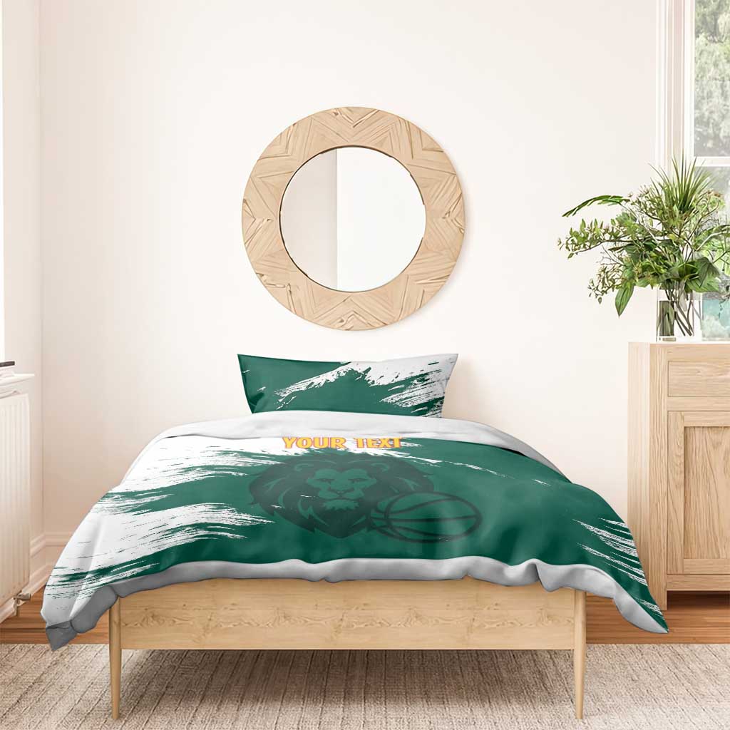 Afro Basketball Custom Cameroon Bedding Set Come On Indomitable Lions LT14